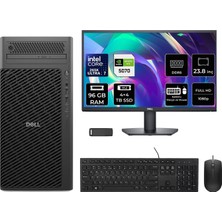 Dell Pro Max T2 Core Ultra 7 265K Rtx 5070 12GB 96GB Ram 4tb SSD + 4tb SSD 23.8" Fhd Freedos FCT22505P617 Masaüstü Iş Istasyonu + Per4 USB Bellek