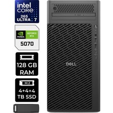 Dell Pro Max T2 Core Ultra 7 265 Rtx 5070 12GB 128GB Ram 12TB SSD WIN11 Pro FCT2250416P432 Masaüstü Iş Istasyonu + Per4 USB Bellek