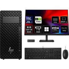 Hp Z2 G1I Core Ultra 7 265K Rtx 2000 Ada 16GB 128GB Ram 1tb SSD 23.8" Fhd WIN11 Home A2KR1ESPN668 Masaüstü Iş Istasyonu + Per4 USB Bellek