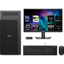Dell Pro Max T2 Core Ultra 7 265K Rtx 2000 Ada 16GB 192GB Ram 4tb SSD 23.8" Fhd Freedos FCT22507P634 Masaüstü Iş Istasyonu + Per4 USB Bellek