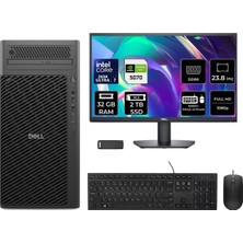 Dell Pro Max T2 Core Ultra 7 265K Rtx 5070 12GB 32GB Ram 2tb SSD 23.8" Fhd Freedos FCT22505P597 Masaüstü Iş Istasyonu + Per4 USB Bellek