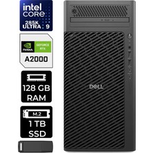 Dell Pro Max T2 Core Ultra 9 285K Rtx 2000 Ada 16GB 128GB Ram 1tb SSD WIN11 Pro FCT225011P428 Masaüstü Iş Istasyonu + Per4 USB Bellek