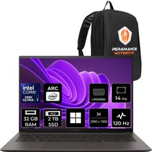Asus Zenbook S14 Intel Core Ultra 7 258V 32GB Ram 2tb SSD 14" 3k (2880X1800) OLED 120Hz WIN11 Home UX5406SAPZ510WP309 Notebook + Per4 Çanta