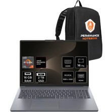Lenovo Ideapad Slim 3 16ARP10 Amd Ryzen 7 170 16GB Ram 2tb SSD 16" Wuxga (1920X1200) 60Hz IPS Freedos 83K800DKTR7P310 Notebook + Per4 Çanta
