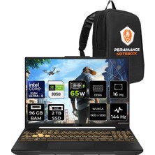 Asus Tuf Gaming F16 Intel Core 5 210H Rtx 3050 6gb 65W 96GB Ram 2tb SSD 16" Wuxga (1920X1200) 144Hz IPS Freedos FX607VJBRL037P352 Gaming Laptop + Per4 Çanta