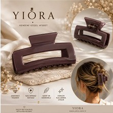Yiora Premium Seri Ithal Kemik Asetat Mandal Toka Büyük Boy 11-12 cm