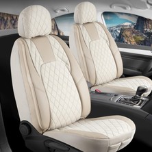 Startcar Peugeot 307 Yarı Deri Oto Koltuk Kılıfı Ön Arka Set Chester Serisi Bej Scr