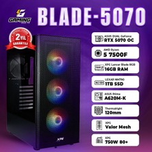 GamingGenTR BLADE-5070 / AMD Ryzen 5 7500F / Asus Dual Geforce RTX 5070 12GB /  16 GB Ram / 1 TB SSD / OEM Paket