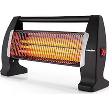 Marsstar Ms-15 1500 W Elektrikli Isıtıcı Siyah Renkli Kolay Taşıma Kulplu Quartz Model