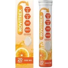 Rovitrex C Vitamini D Vitamini Çinko ve Ekinezya Içeren Efervesan Takviye Edici Gıda 20 Tablet