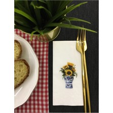 Sunflowers Bleu Blanc Sunum Peçetesi 16LI