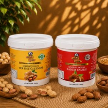 Adress Fındık 1 kg Şekersiz Badem Ezmesi + 1 kg Şekersiz Yer Fıstığı Ezmesi Seti