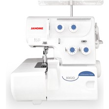 Janome 8002D Taşınabilir Overlok Makinesi 3 İplikli Dikiş & Piko Japonya Menşeli Kompakt Model
