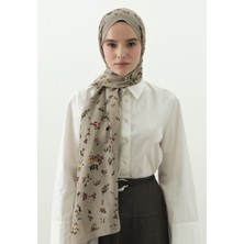 Fresh Scarfs Tiny Blooms Desenli Pamuk Viskon Şal Vizon