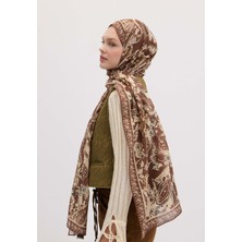 Fresh Scarfs Floral Paisley Desen Şal Sahra