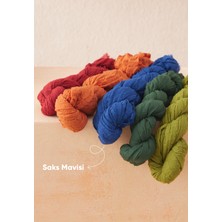 Fresh Scarfs Vual Crash Şal Saks Mavisi