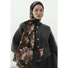 Fresh Scarfs Jane Desenli Pamuk Viskon Şal Kahverengi
