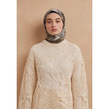 Fresh Scarfs Daria Desen Pamuk İpek Eşarp Haki