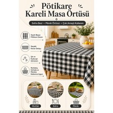    Pötikare Kareli Masa Örtüsü Sofra Bezi | Piknik Örtüsü & Piknik Masa Örtüsü | Çok Amaçlı Masa Örtüsü