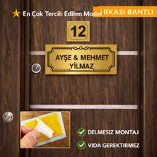 Outdoor One Kişiye Özel Kapı İsimlikleri | Aynı Gün Üretim | Hediyelik Konsept Lüks Gold Kapı İsimliği | Apartman & Villa Uyumlu