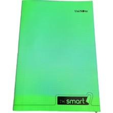 Uninote I'm Smart Yeşil Kareli Defter A4 - Okul ve Ofis Için Plastik Kapak Spiralsiz Defter