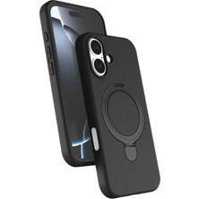 Muratech Newface  Iphone 17 Regal Magsafe Standlı Kapak - Siyah