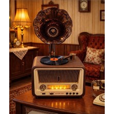 Everton RT-608  Bluetooth Fm-Usb-Tf-Aux  Şarjlı Nostaljik Radyo