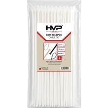 HMP Cırt Kelepçe 3,6 x 300 mm Beyaz 100 Adet Kablo Bağı