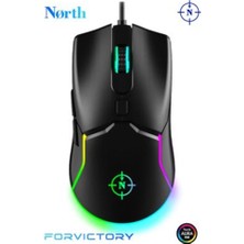 North Air Black RGB Kablolu Profesyonel Oyuncu Mouse