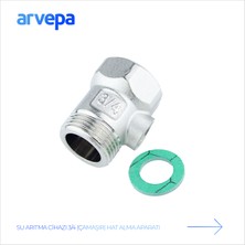 Arvepa Su Arıtma Cihazı 3/4 (Çamaşır/Bulaşık) Hat Alma Aparatı - Ekstra Dayanıklı (Metal T Parçası)