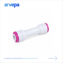 Arvepa Su Arıtma Cihazı 1/4" Düz Checkvalf - Geçmeli (Quick) Bağlantı