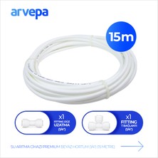 Arvepa Su Arıtma Cihazı 1/4" Premium Beyaz Hortum 15 Metre - Quick Bağlantı Seti