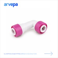 Arvepa Su Arıtma Cihazı 1/4" Dirsek Checkvalf - Geçmeli (Quick) Bağlantı