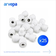 Arvepa Su Arıtma Cihazı 1/4" Dirsek Uzatma 25 Adet - Geçmeli (Quick) Bağlantı