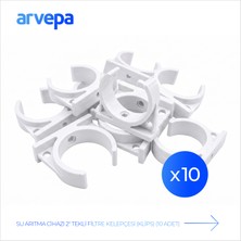 Arvepa Su Arıtma Cihazı 2" Tekli Filtre Kelepçesi (Klips) 10 Adet - Esnek Yapı