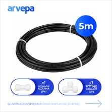 Arvepa Su Arıtma Cihazı 1/4" Premium Siyah Hortum 5 Metre - Quick Bağlantı Seti