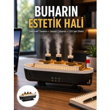 Majeur Dekoratif Gemi Modeli 7 Renk Işıklı Hava Nemlendirici ve Oda Kokusu Difüzörü Yeni Nesil