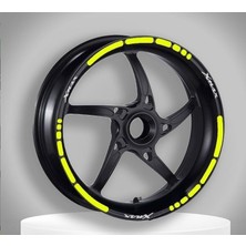 Motosev Florasan Sarı I Yamaha Xmax Uyumlu 1 Set Jant Şeridi