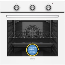 Simfer 8202 0+3 Fonksiyon Mekanik Beyaz, Power Turbo Ankastre Fırın