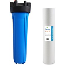 Spring Water Big Blue 20" Ağır Hizmet Tipi Filtre Housing (Kap) - 1" Giriş/Çıkış + Sediment Filtre Hediye