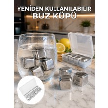 Kaufhier Hızlı Soğutma Özellikli Paslanmaz Metal Buz Küpü Takımı Yeni Nesil