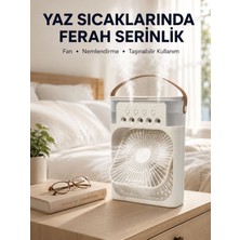 Kaufhier Taşınabilir 3'ü 1 Arada Mini Fan | Nemlendirici + Soğutucu + Gece Lambası Yeni Nesil