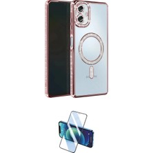 Marsilyan™- Galaxy A06 Kılıf Zirve Doku Prime - Siyah 3D Antistatik Cam Ekran Koruyucu