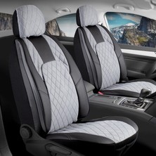 Startcar Toyota Yaris 2011-2014 Yarı Deri Oto Koltuk Kılıfı Ön Arka Set Chester Serisi Siyah Füme Scr