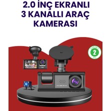 Brf Store Bascisell Üç Kameralı Araç Kamerası | Full Hd 1080P Ön + Hd Iç/arka