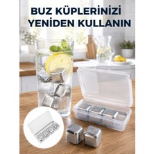 Kaufhier Çevre Dostu Metal Buz Küpü ve Kullanışlı Klips Seti Yeni Nesil