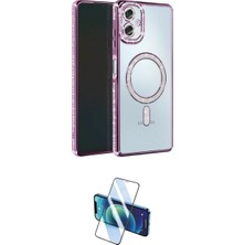 Marsilyan™- Galaxy A06 Kılıf Zirve Doku Prime - Siyah 3D Antistatik Cam Ekran Koruyucu
