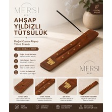 Ahşap Yıldızlı Tütsülük | Doğal Oyma Ahşap Tütsü Standı | Şık Tütsülik Dekor