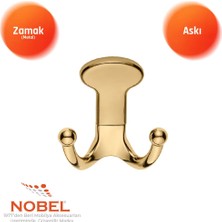 Nobel Melon Askı, Metal Vestiyer Askısı, 154 Gr, Dolap ve Duvar Askılığı, Altin (Vidalı)