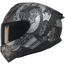 Mts X340 Goldy Grey Full Face Motosiklet Kaskı - Motodede